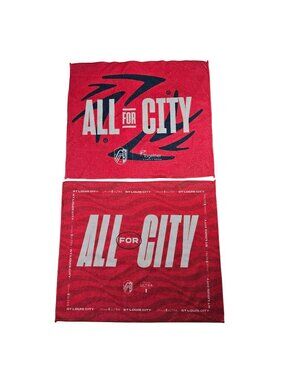 St. Louis City SC "All For City" Set Of 2 Red Rally Towels MLS Kanata 17x14"